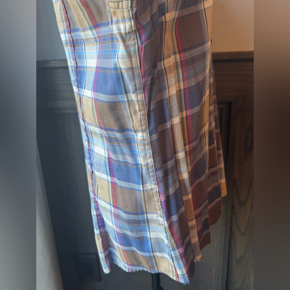 Bit & Bridle Multicolor Plaid Button Down Shirt EUC Large - Picture 6 of 9